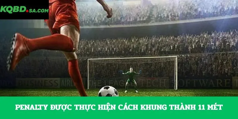 Penalty được thực hiện cách khung thành 11 mét